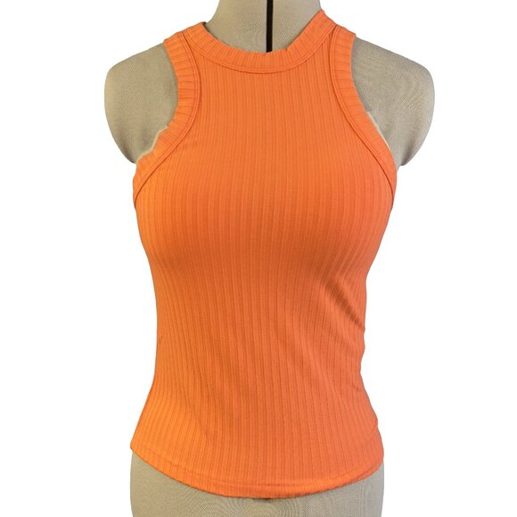 Free People Tops - FP MOVEMENT "Take Everywhere" Ribbed Racerback Tank S – Bright Orange Athleisure